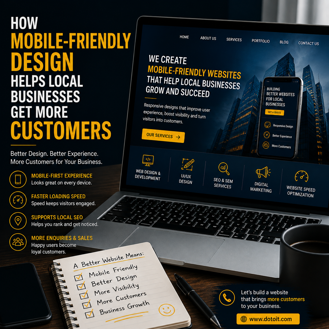 Mobile-friendly design for local businesses