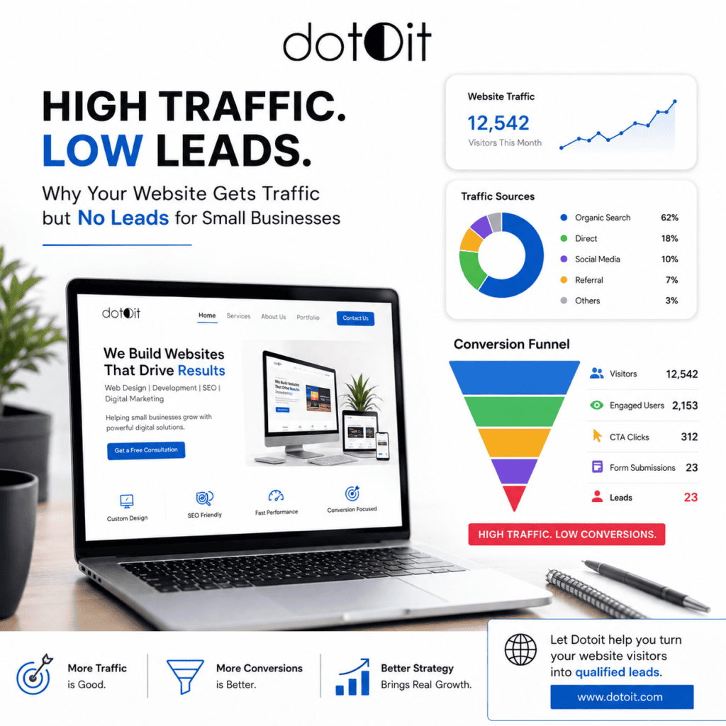 Website gets traffic but no leads conversion funnel for small businesses